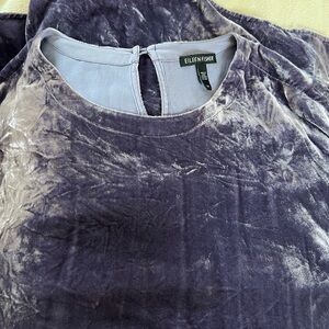 Eileen Fisher Deep Purple Velvet Blouse